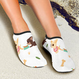 Cute Chihuahua Puppie Pattern Aqua Shoes