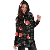 Fox Sleeping Fox Pattern Women'S Hoodie Dress