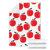 Red Apples White Background Premium Blanket