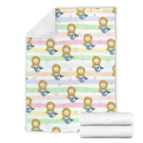 Cute Hand Drawn Mermaid Premium Blanket