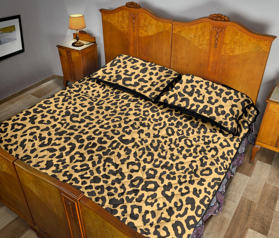 Leopard skin print Quilt Bed Set