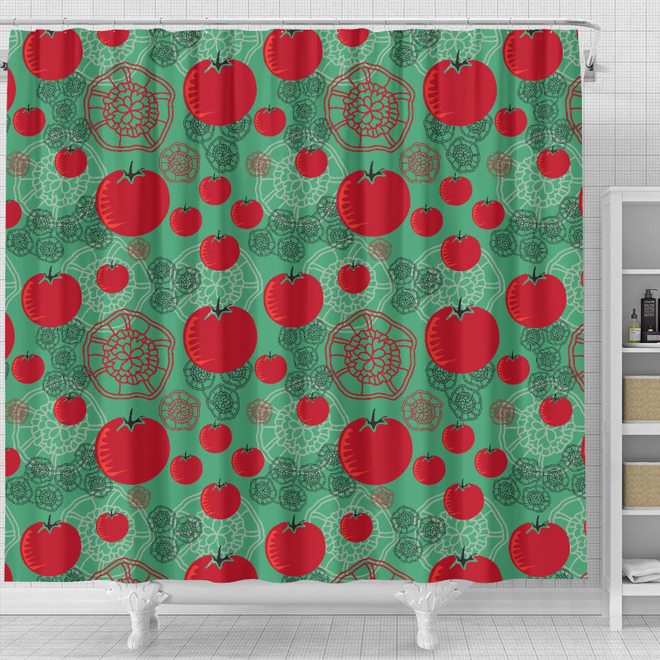 Tomato Design Pattern Shower Curtain Fulfilled In US