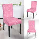 Sweet Candy Pink Background Dining Chair Slipcover