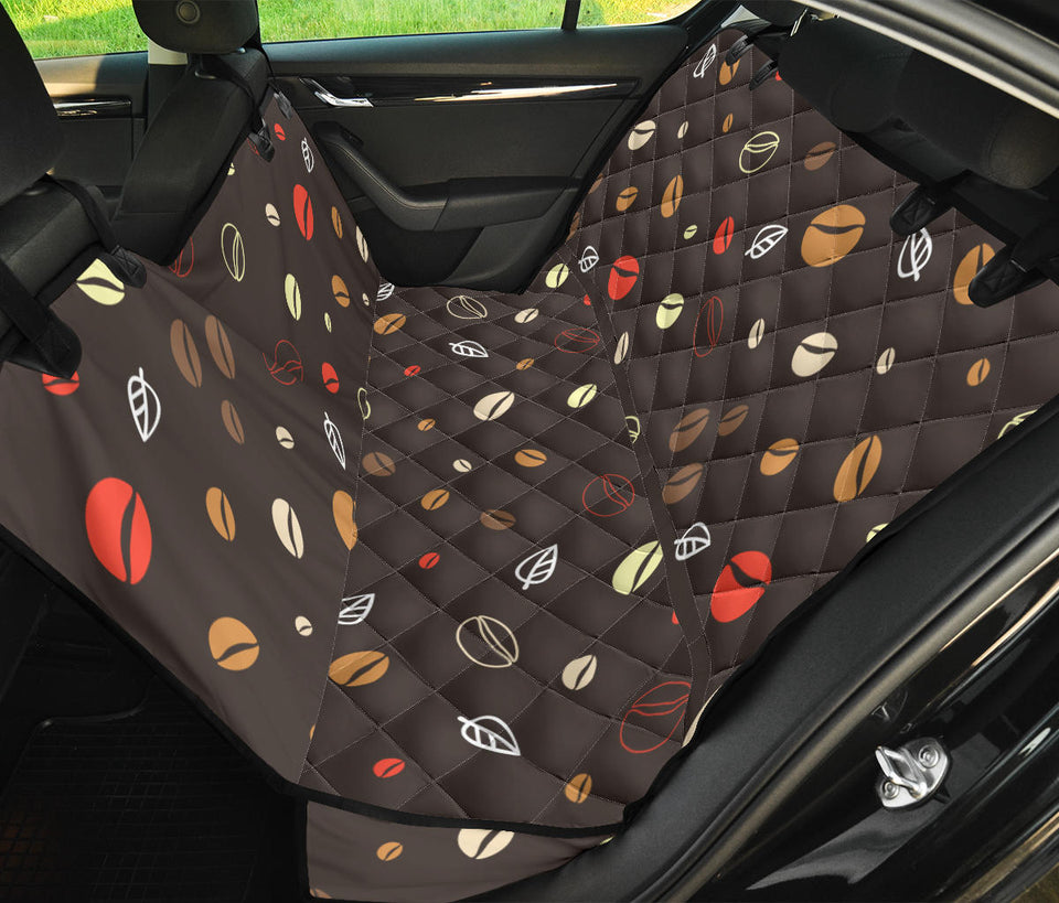 Coffee Bean Leave Pattern Dog Car Seat Covers