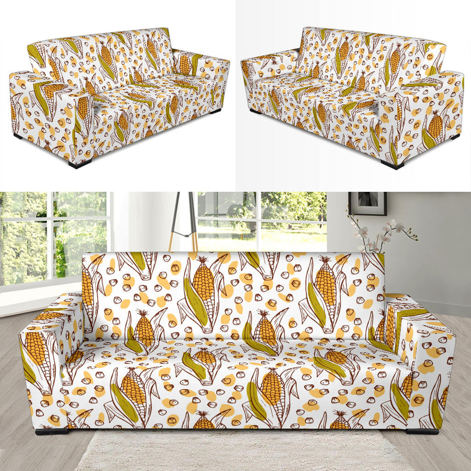 Corn Pattern Print Design 02 Sofa Slipcover