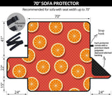 Oranges pattern red background Sofa Cover Protector