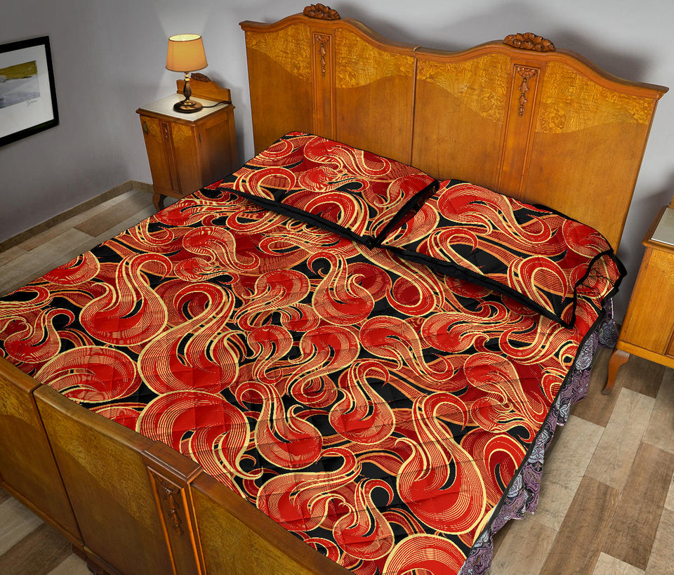 Fire flame pattern Quilt Bed Set