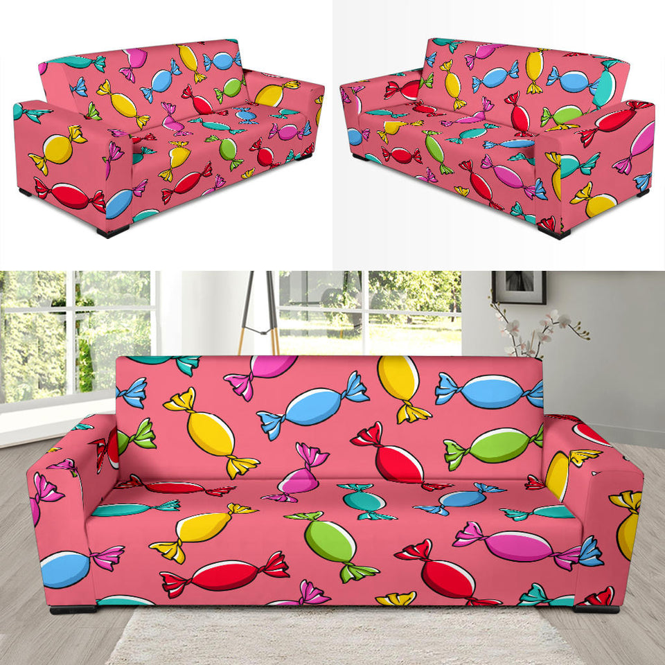 Colorful Wrapped Candy Pattern Sofa Slipcover