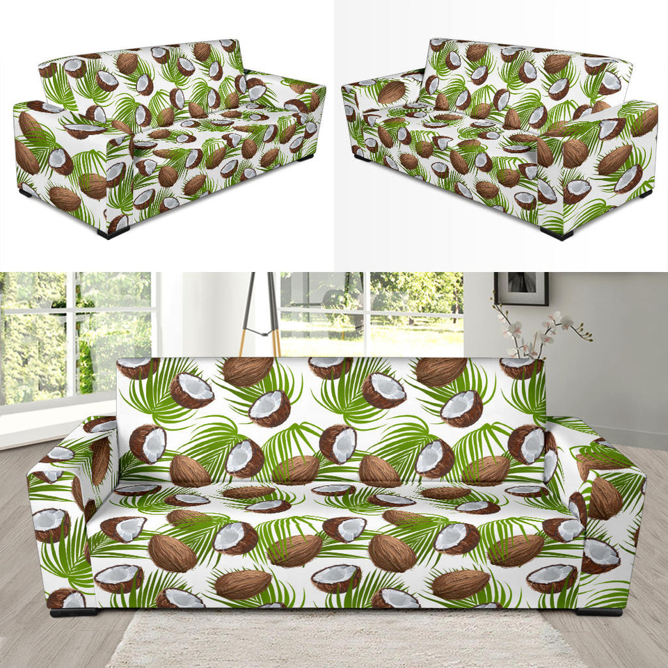 Coconut Pattern Print Design 04 Sofa Slipcover