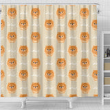 Cute Brown Pomeranian Puppy  Shower Curtain Fulfilled In US