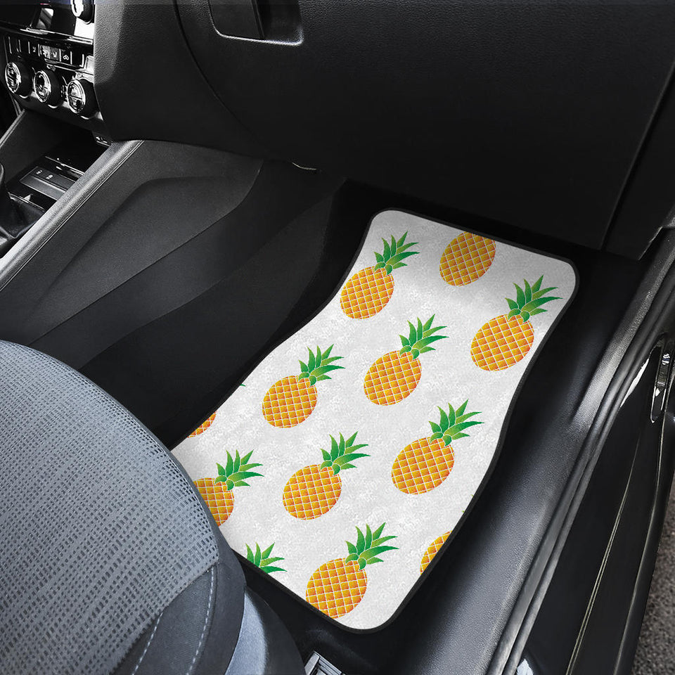 Pineapples Pattern Front And Back Car Mats