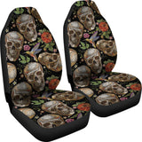 Skull Rose Humming Bird Flower Pattern  Universal Fit Car Seat Covers