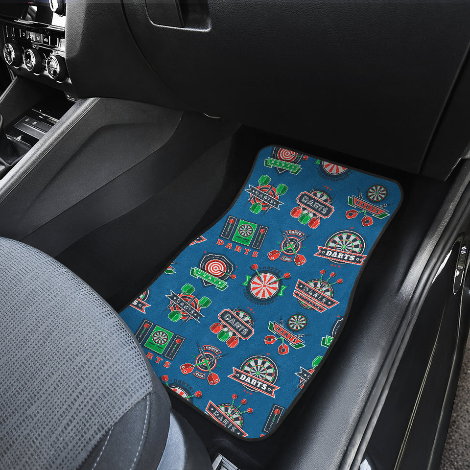Darts Pattern Print Design 02 Front Car Mats