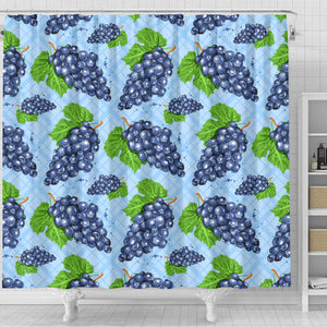 Watercolor Grape Pattern Shower Curtain Fulfilled In US
