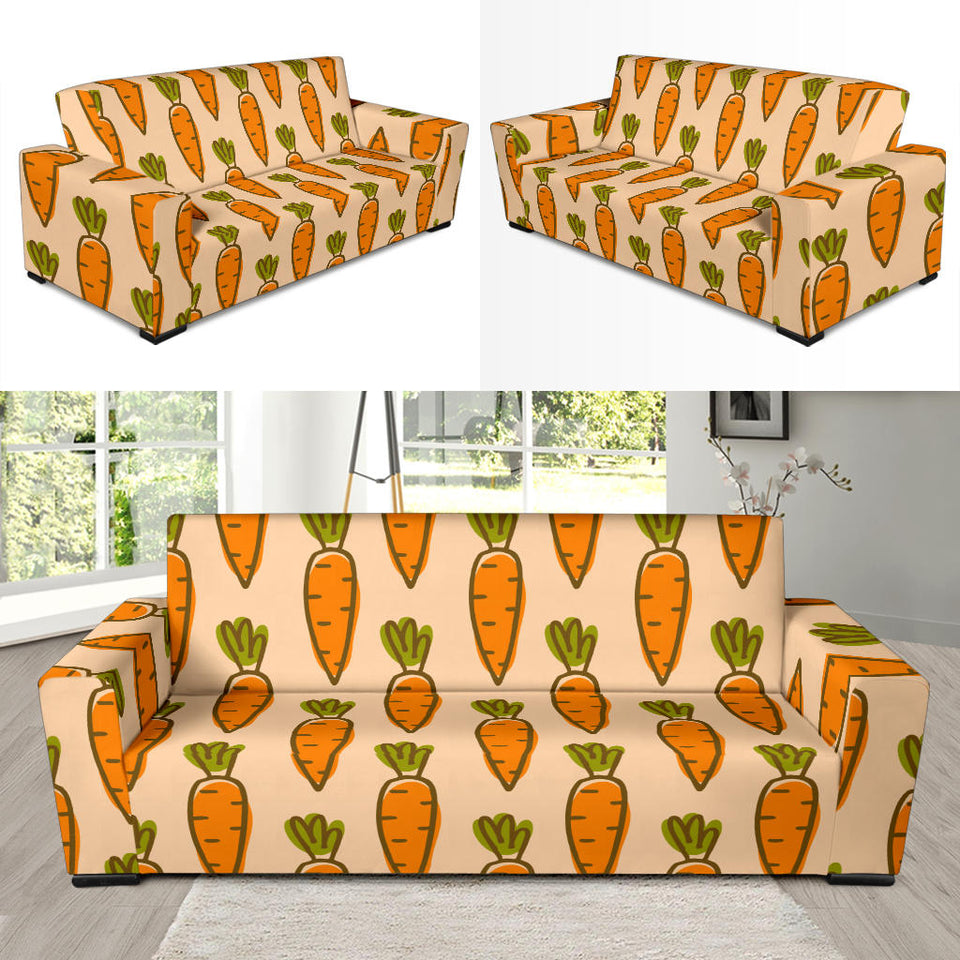 Carrot Pattern Print Design 04 Sofa Slipcover