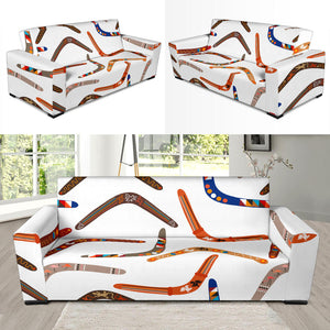 Boomerang Australian Aboriginal Ornament Pattern Sofa Slipcover