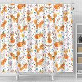 Cute Tribal Fox Pattern Shower Curtain Fulfilled In US
