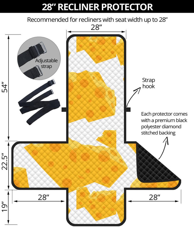 Cheese slice pattern Recliner Cover Protector