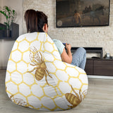 Bee Honeycomb Seamless Design Pattern Bean Bag Cover