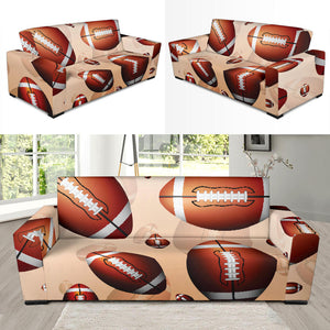 American Football Ball Design Pattern Sofa Slipcover
