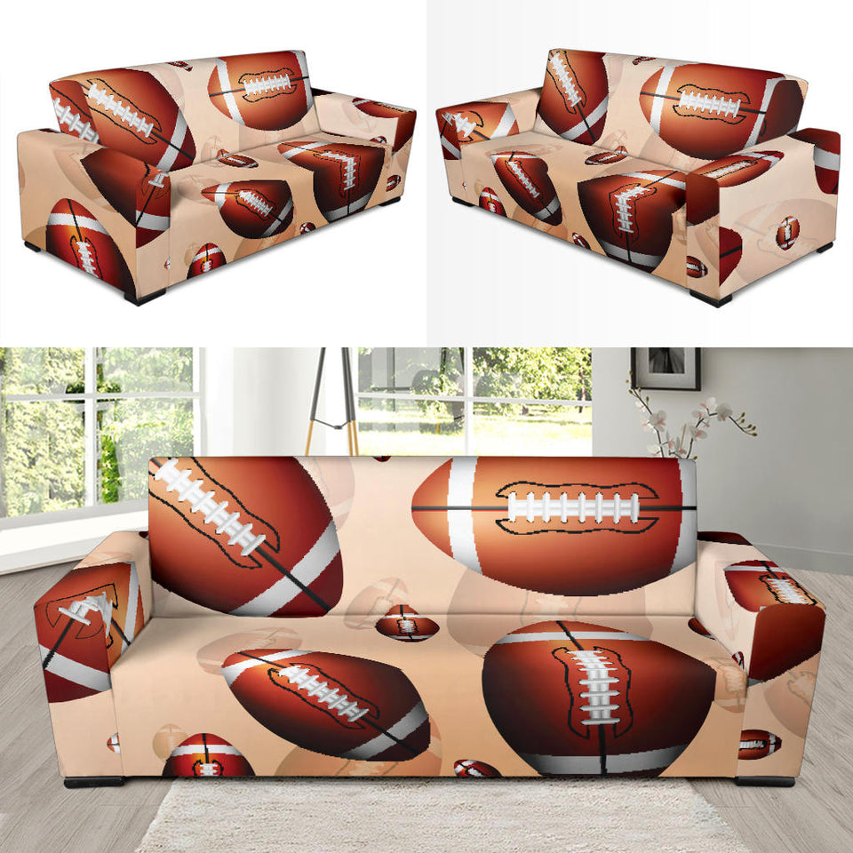 American Football Ball Design Pattern Sofa Slipcover