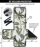 Monkey sloth lemur palm trees pattern Recliner Cover Protector