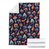 Colorful Mushroom Pattern Premium Blanket