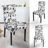 Greyhound Pattern Print Design 01 Dining Chair Slipcover