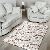 English Bulldog Pattern Print Design 01 Area Rug