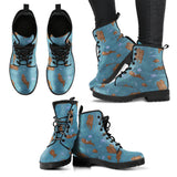 Sea Otters Pattern Leather Boots