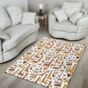 Giraffe Pattern Print Design 04 Area Rug