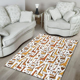 Giraffe Pattern Print Design 04 Area Rug