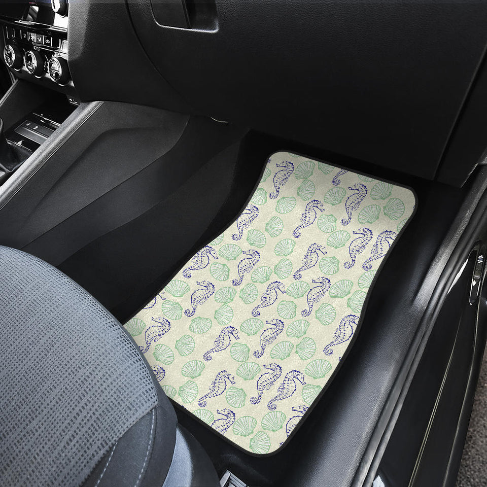 Seahorse Shell Pattern Front Car Mats