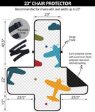 Airplane star cloud colorful Chair Cover Protector