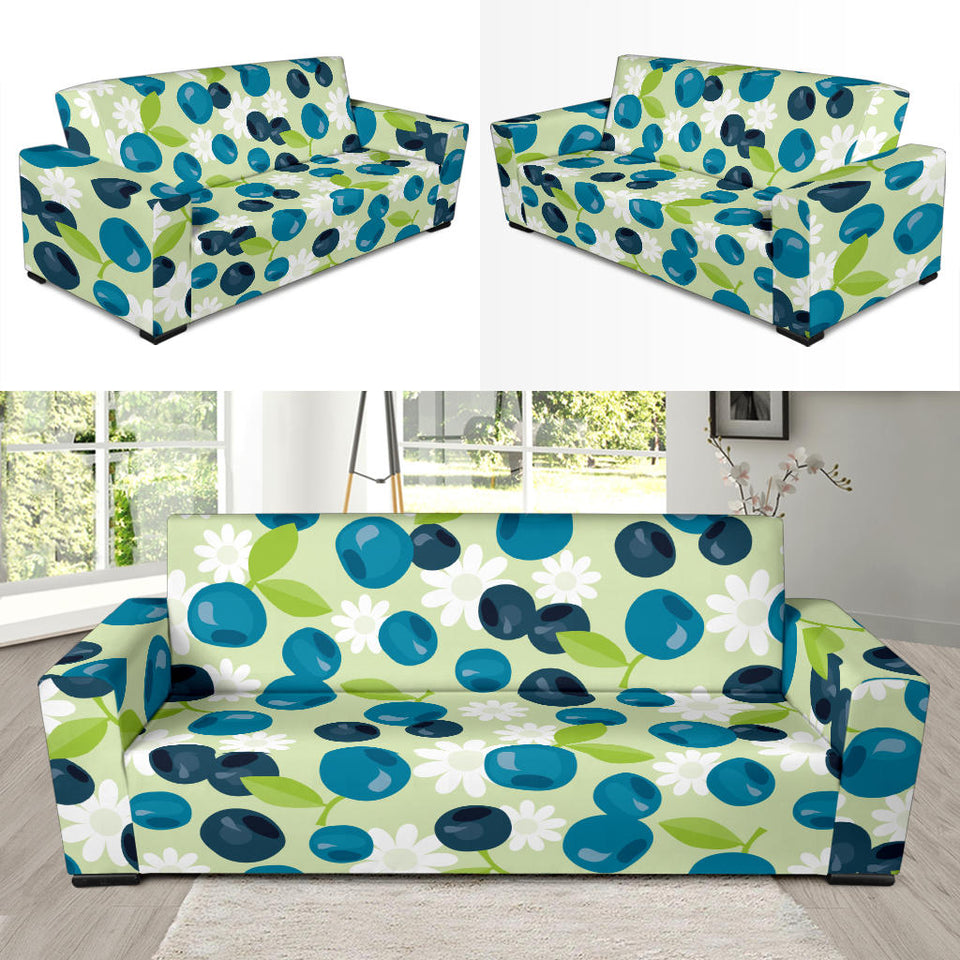 Blueberry Flower Pattern Sofa Slipcover