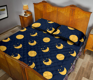 Moon star pattern Quilt Bed Set