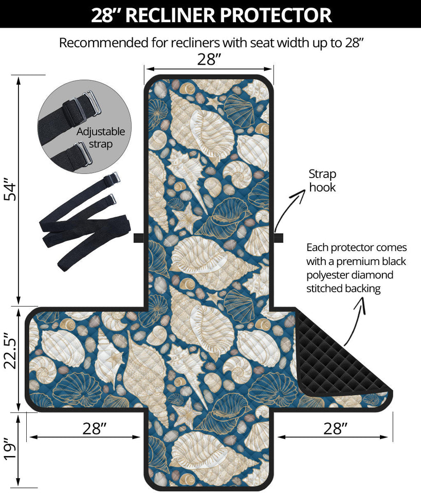 Shell Polynesian Tribal design pattern Recliner Cover Protector