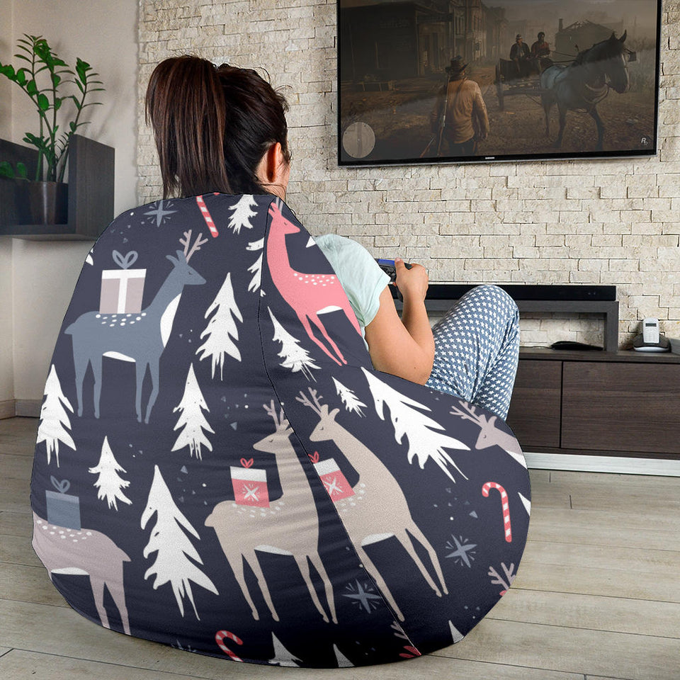 Deers Winter Christmas Pattern Bean Bag Cover