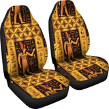 Egypt Hieroglyphics Pattern Print Design 05 Universal Fit Car Seat Covers