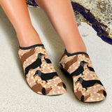 Dachshund Floral Background Aqua Shoes