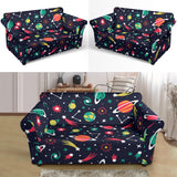 Colorful Space Pattern Planet Star Loveseat Couch Slipcover