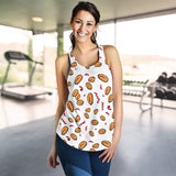 peanuts pattern background Women Racerback Tank Top