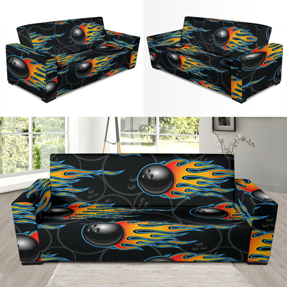 Bowling Balls Flame Pattern Sofa Slipcover