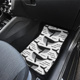 Black Whale Pattern Front And Back Car Mats