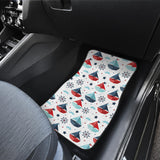 Cute Color Paper Sailboat Pattern Front Car Mats