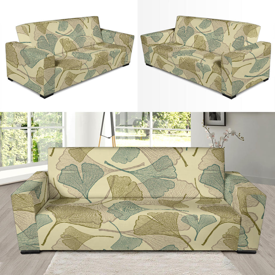 Ginkgo Leaves Design Pattern Sofa Slipcover