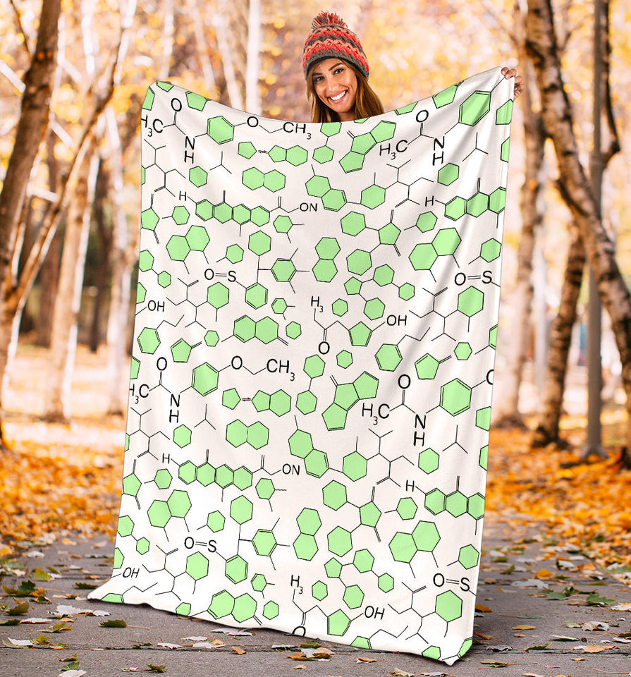 Chemistry Periodic Table Pattern Print Design 03 Premium Blanket