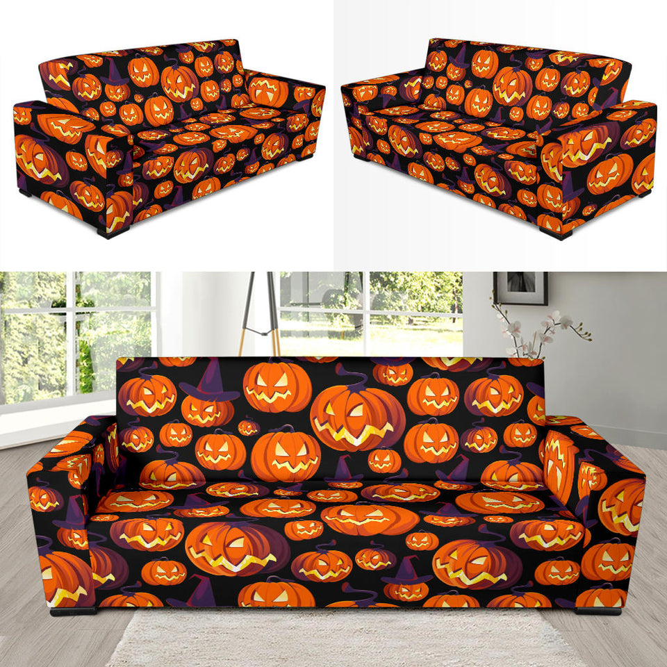 Halloween Pumpkin Pattern Sofa Slipcover