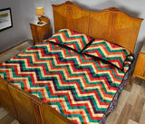 zigzag  chevron colorful pattern Quilt Bed Set