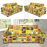 Camera Pattern Print Design 02 Sofa Slipcover